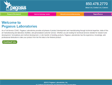 Tablet Screenshot of pegasuslabs.com
